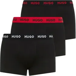 HUGO UNDERWEAR Trunk Triplet Pack, Herren Gr. L - Herrenunterhosen im praktischen 3er-Pack aus elastischem Jersey, bequem und stylisch mit Logobund für optimalen Tragekomfort.