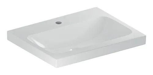 Geberit iCon Light Waschtisch 600 x 480 mm - Weiß - Eleganter Waschtisch ohne Überlauf, ideal für moderne Badezimmer und platzsparend.