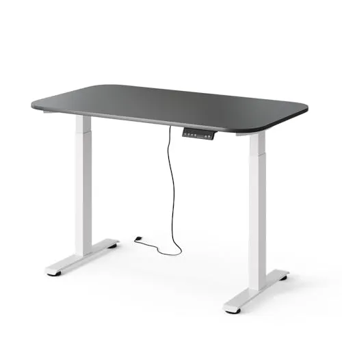 Vicco Schreibtisch Elevate, höhenverstellbar, Weiß/Anthrazit, 120 x 70 cm - Erleben Sie den Vicco Elevate, einen höhenverstellbaren Schreibtisch mit zwei Motoren. Ideal für ergonomisches Arbeiten im Sitzen oder Stehen. Mit praktischer Memory-Funktion und integrierten USB-Anschlüssen für maximale Flexibilität.
