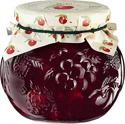 Food-United SAUERKIRSCHE-WEICHSEL KONFITÜRE EXTRA 640g im stilvollen Dekorglas fruchtiger-Brot-Aufstrich von DARBO höchster Qualität für Weichsel Füllungen Torten Kuchen