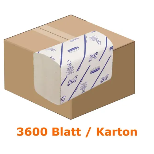 Papierhandtücher Kimberly Clark SCOTT® XTRA Medium Weiß 1 Lagig - Hygienisch & Saugfähig - Papierhandtücher für stark frequentierte Waschräume, aus reißfestem AIRFLEX Material, hygienisch einzeln entnehmbar, umweltschonend und ideal für Lebensmittelkontakt.