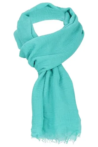 malito - Damen Modeschal aus Viskose - leichter Schal Unifarben - dünnes Halstuch - weich & atmungsaktiv S604 - (Teal)