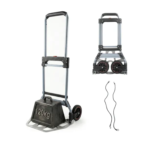 Relaxdays Klappbare Sackkarre bis 120 kg – Transportkarre mit Teleskopgriff