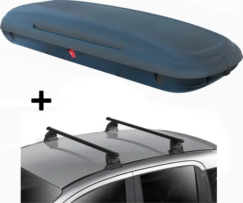 Dachbox VDPCA480 480 Liter carbonlook mit Dachträger VDP EVO Stahl für Mazda 5 (CR-CW) 2005-2015