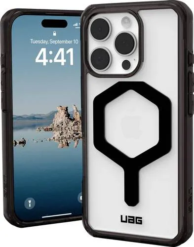 Urban Armor Gear Plyo Backcover für Apple iPhone 16 Pro - Schwarz, Transparent - Apple iPhone Zubehör mit militärisch getesteten Fallschutz und MagSafe-Kompatibilität für optimalen Schutz und modernes Design.