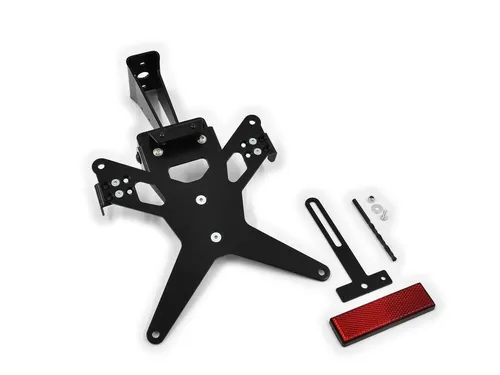 ZIEGER X-Line Kennzeichenhalter für Ducati 848, 1098, 1198 - Hochwertiger Kennzeichenhalter für Ducati 848, 1098 und 1198. Robuste, witterungsbeständige Konstruktion mit verstellbarem Neigungswinkel und sportlicher Optik. Einfache Montage ohne Verkleidungsänderung und ABE-frei.
