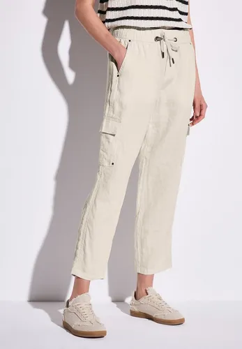 STREET ONE Leinenhose Style BONNY Sommerhose im Cargo-Look in beige von Street One