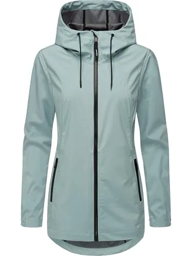 Ragwear Damen Lange Übergangsjacke Zuzka Sport - Funktionsjacke mit wasserdichtem und atmungsaktivem Material, ideal für aktive Tage im Freien – schützt zuverlässig vor Wind und Regen.