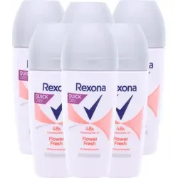 Rexona Deo Roll-On Flower Fresh 50 ml - 6er Pack - Deodorant ohne Aluminium, bietet bis zu 48h Schutz vor Körpergeruch mit einem frischen, femininen Duft. Ideal für den ganzen Tag und sorgt für ein angenehmes Gefühl.