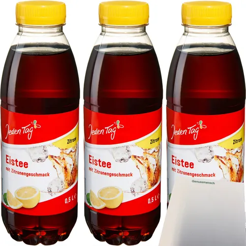 Jeden Tag Eistee Zitrone 3er Pack 3x0,5l Flasche usy Block