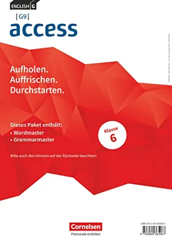 Access - G9 - Ausgabe 2019 - Band 2: 6. Schuljahr - Wordmaster & Grammarmaster Paket - Englische Grammatik für das 6. Schuljahr, ideal zur Förderung der Sprachkenntnisse mit zwei effektiven Lernhilfen in einem Paket.