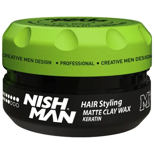 Nishman M2 Matte Clay WAX 100ml Keratin matte Haarpomade, mattes Finish