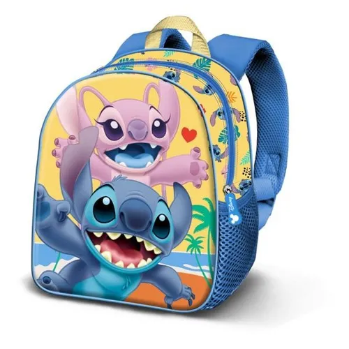 Disney Lilo und Stitch Ocean-Basic Rucksack - Stylischer Schulranzen mit 13 L Kapazität, gepolsterten Schultergurten und zwei seitlichen Netztaschen für zusätzlichen Stauraum.