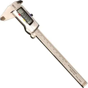 BGS-technic Messschieber 1930, digital, 150mm - Messwerkzeuge mit extra großem LCD-Display und Nullpunkt-Einstellung. Ideal für präzise Innen-, Außen- und Tiefenmessungen. Lieferung inkl. Batterie und Etui.