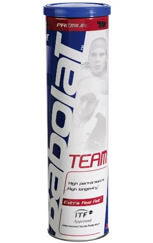Babolat Tennisbälle Team 4er Dose, gelb, 502011 Einheitsgröße