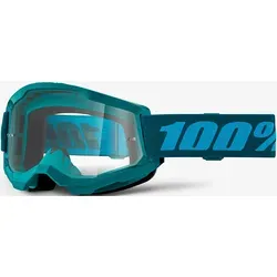 100% Strata 2 Essential Motocross Brille, grün-blau - Sportbrillen mit verbesserter Passform und größerem Sichtfeld, ideal für maximale Sicht und Komfort beim Motocross.