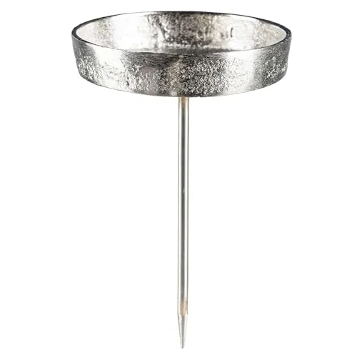 Aluminium Kerzenhalter rund Ø 7,5 cm – Eleganter Kerzenteller für Stumpenkerzen - Kerzenständer aus handgefertigtem Aluminium, ideal für festliche Arrangements. Zeitloses Design in Silber, perfekt für Adventskränze und Teelichter.
