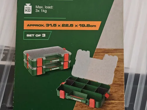 PARKSIDE® Interlock-Organizer 3er-Set Sortimentskasten Aufbewahrungsbox Kasten