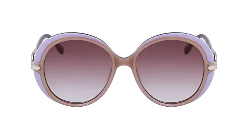 KARL LAGERFELD Damen Kl6084s Sonnenbrille, Beige/Lila, Einheitsgröße