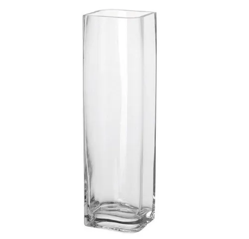 Leonardo Vase 014328 Lucca, eckige Glas-Bodenvase 40 cm in weiß von LEONARDO