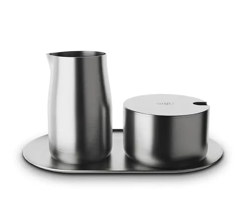 alfi Milch & Zucker-Set aus Edelstahl matt 4-teilig von alfi