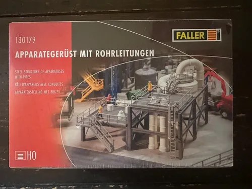 Faller Spur H0 130179 – Apparategerüst mit Rohrleitungen