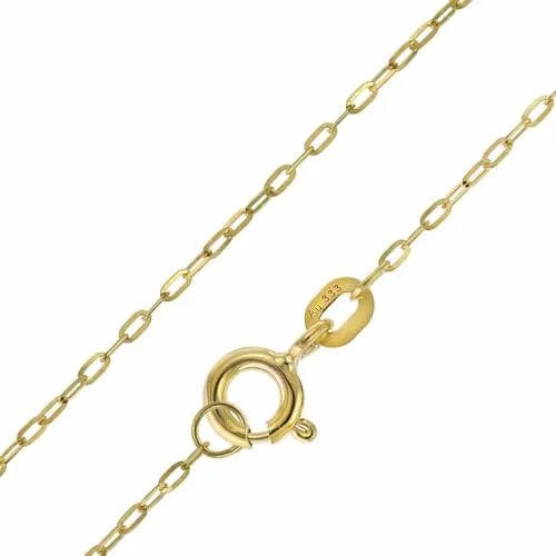 trendor Halskette für Anhänger Gold 333 - Elegante Flachanker-Kette aus 14 Karat Gelbgold, 1,1 mm breit, ideal für Anhänger. Hochwertige Verarbeitung und tolles Geschenk in trendor Box für besondere Anlässe.