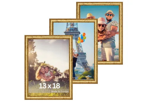 Victor (Zenith) Bilderrahmen David, Bilderrahmen Set Gold 13x18 cm, Bilderrahmen Art Deco