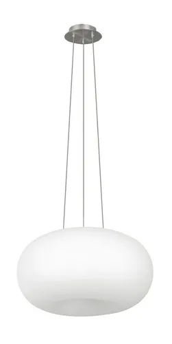 Eglo 86815 OPTICA E27 2-fach Hängeleuchte Ø445mm Weiss - Pendelleuchten mit elegantem, zeitlosem Design aus opal mattem Glas, ideal für eine stimmungsvolle Beleuchtung im Wohnzimmer oder Esszimmer.