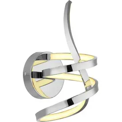 Moderne LED Wandleuchte 18W - Opal Chrom für Flur & Wohnzimmer - Lampen: Elegante Wandleuchte aus Aluminium und Acryl mit 900lm warmweißem Licht. Ideal für schmale Wandflächen und wetterfest, perfekt für den Außenbereich.