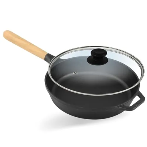 Gusseisenpfanne ohne Beschichtung 24, 26, 28 cm, abnehmbarer Griff, Induktion (26 cm)
