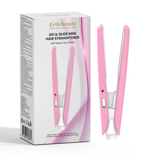 ErthSkin London Go & Glide Mini Haarglätteiser Rosa
