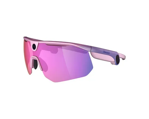 BleeqUp Ranger AI Sportkamera-Brille – rosa - Innovative Sportbrille mit integrierter Kamera für unvergessliche Erlebnisse. Ideal für Sport und Freizeit, inklusive Tragetasche und Reinigungstuch.
