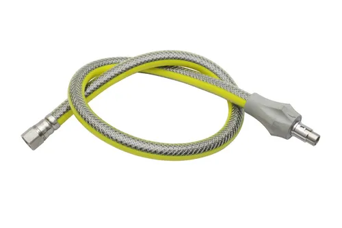 Allgasschlauch Sicherheits-Gassicherheitsschlauch 1000mm EN14800 DVGW - Hochwertiger Sicherheits-Gasschlauch 1000mm für flexible Anschlüsse an Gasgeräten, gefertigt aus feuerbeständigem PVC und Edelstahl. Ideal für Erdgas, Propan und mehr. Geprüfte Qualität nach EN 14800.