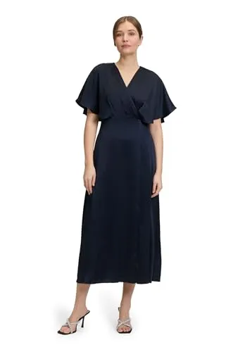 Cocktailkleid VERA MONT Damen, Gr. 42, Ausgestellt, Nachtblau - Elegantes Cocktailkleid mit V-Ausschnitt und ausgestelltem Rock. Praktische Nahttaschen und feminine Volantärmel sorgen für Komfort und Stil. Ideal für besondere Anlässe.