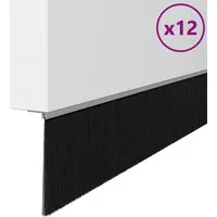 vidaXL Aufsteck Türbürstendichtungen 12 Stück Silber 100 cm - Moderne Türbürstendichtungen aus Aluminium, ideal für Innenräume. Reduziert Zugluft und verbessert den Komfort. Einfache Montage ohne Zusatzteile, langlebig und pflegeleicht.