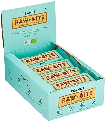 Raw Bite Rohkost Riegel Peanut, 12er Pack (12 x 50 g)