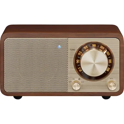 Sangean WR-7 Plus Portables FM-Radio Nussbaum Vintage von Sangean
