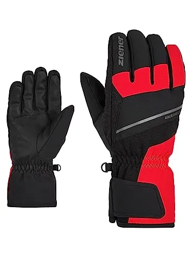 Ziener Herren GEZIM Ski-Handschuhe/Wintersport | wasserdicht atmungsaktiv, red, 9