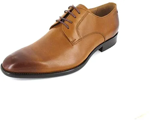 DIGEL Herren Business Schuh Simon 1001902-35 - Elegante Schnürhalbschuhe aus Glattleder mit Ziernähten in cognac, ideal für den Business-Alltag und perfekt für stilbewusste Männer.