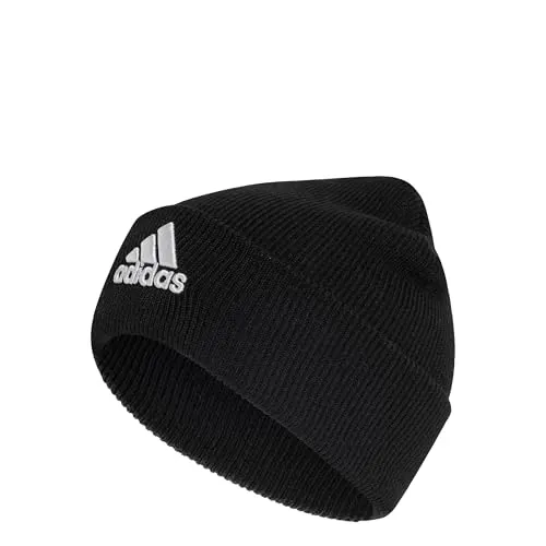adidas Unisex Logo Beanie, Black/White, L - Stylische Beanie aus 100 % Polyacryl, perfekt für kalte Tage und sportliche Outfits.