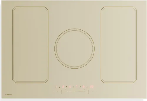 Klarstein Victoria Induktionskochfeld 77cm – Retro-Design mit 5 Zonen - Kochfeld im stilvollen Retro-Design mit 5 Kochzonen und 11.500 W Boost. Effiziente Induktionstechnologie sorgt für schnelles Kochen. Sicher und benutzerfreundlich mit Touch-Steuerung und Kindersicherung.