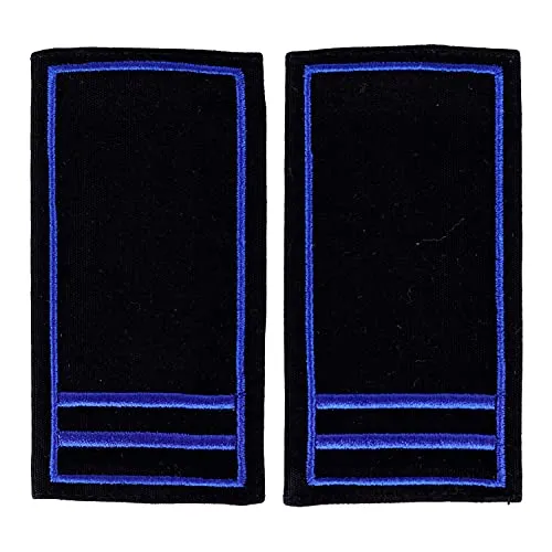 RescPol Schulterschlaufen 2 Balken blau + Paspel in blau von RescPol