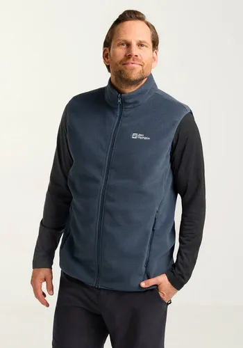 Fleeceweste JACK WOLFSKIN WALDSTEIG FZ VEST M - Herren-Westen mit POLARTEC 300 für optimalen Wärmeerhalt und recyceltem Material, ideal als Midlayer oder Solo getragen.