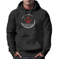 Neverless Hoodie Anker Vintage Herren Kapuzenpullover - Hochwertiger Hoodie für Herren mit Anker-Motiv, ideal für Freizeit und Sport. Weiche Baumwollmischung sorgt für höchsten Tragekomfort und Bewegungsfreiheit.