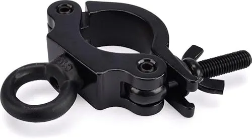 Riggatec Halbschelle-Halfcoupler schmal schwarz mit Öse 170kg (48-51mm)