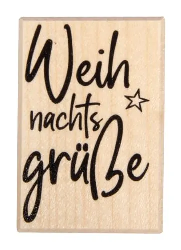 Rayher Stempel Weihnachtsgrüße, 4x6cm, 29269000