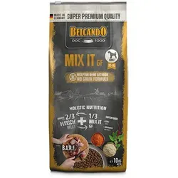 Belcando Mix It GF 10 kg - Getreidefreies Hundefutter - Hundefutter, ideal für B.A.R.F.-Ernährung. Mit wertvollem Amaranth und hydrolysiertem Lachs für optimale Nährstoffversorgung und allergikerfreundlich.