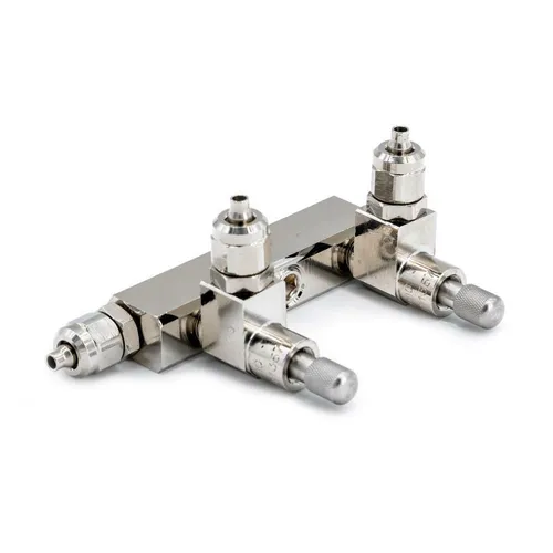 CO2 Verteiler Profi mit 2 Feinnadelventile massive Bauform