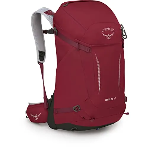 Hikelite 32 Rucksack rot, 30 Liter, Größe S/M - Transport: Ideal für Outdoor-Abenteuer, aus 100% recyceltem Nylon, leicht und umweltfreundlich.